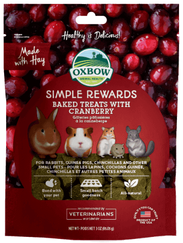 Oxbow Simple Rewards Baked Treats with Cranberry